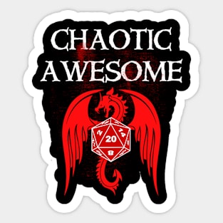 Chaotic Awesome Dragon Dice Tabletop RPG DM Gift Sticker